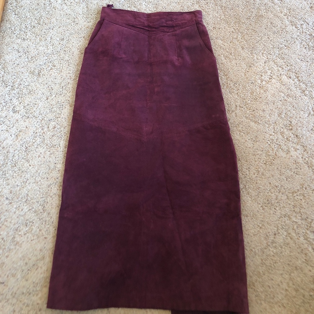 Vintage Jacqueline Farrer purple leather skirt 💜 - Picture 5 of 7